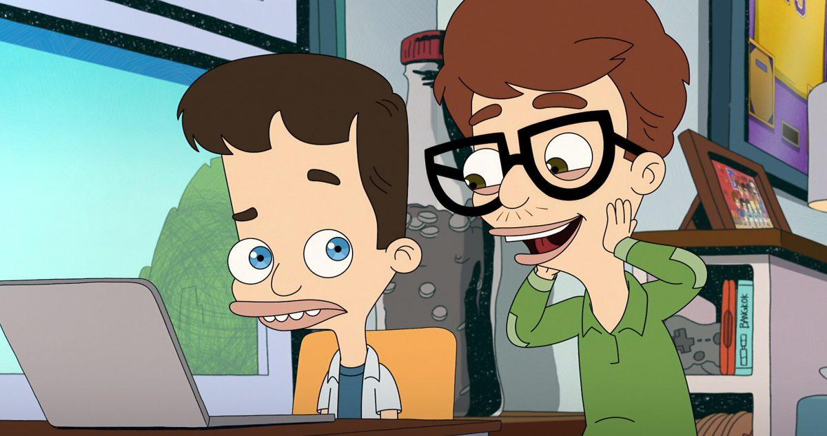 Nick Birch (Nick Kroll) and Andrew Globerman (John Mulaney) explore various sides of the Internet in “Big Mouth.” (Photo courtesy of Netflix)