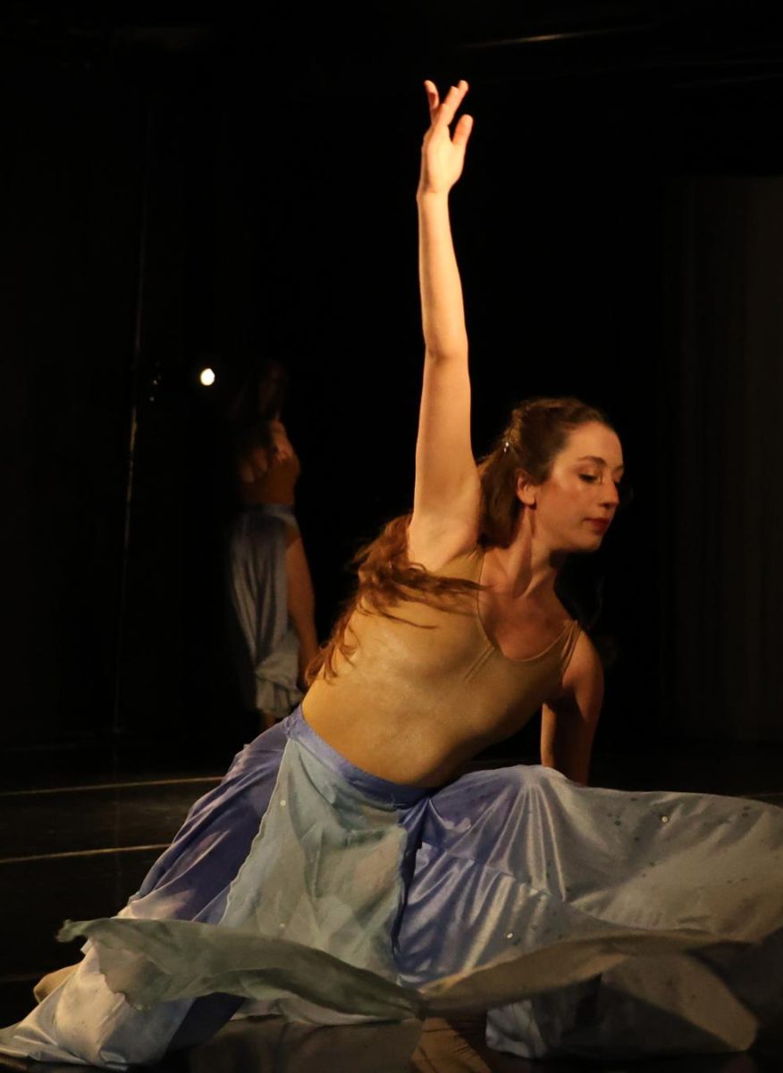 Senior Sophia Spiess twirls on the stage during her performance of “Dancers Making Dances.” 
