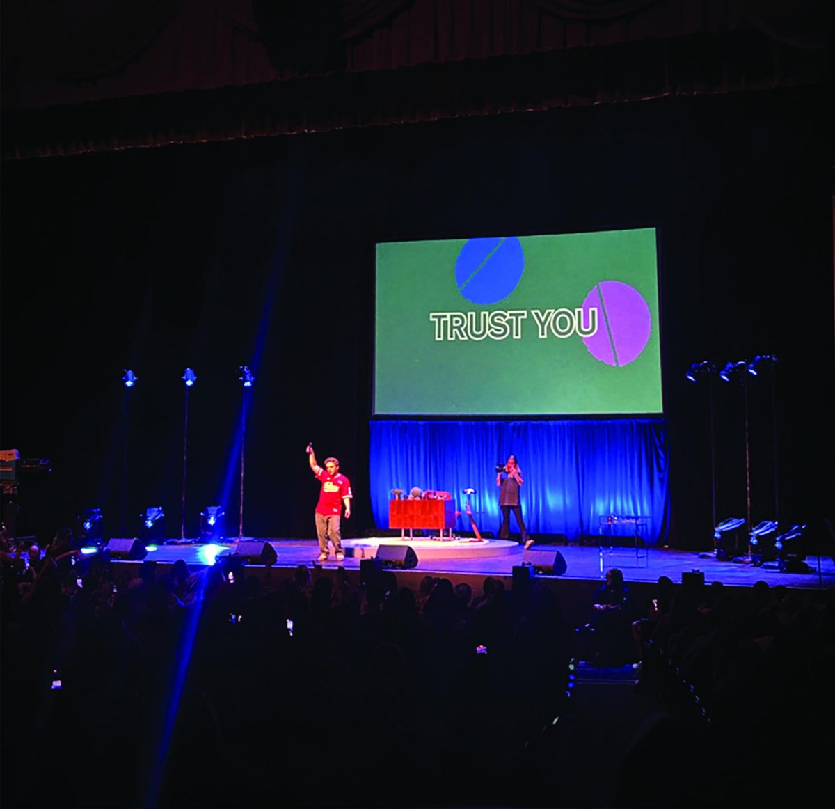 Jake Shane performs "Live With Jake Shane" to a record-breaking audience at the Indiana University Auditorium.