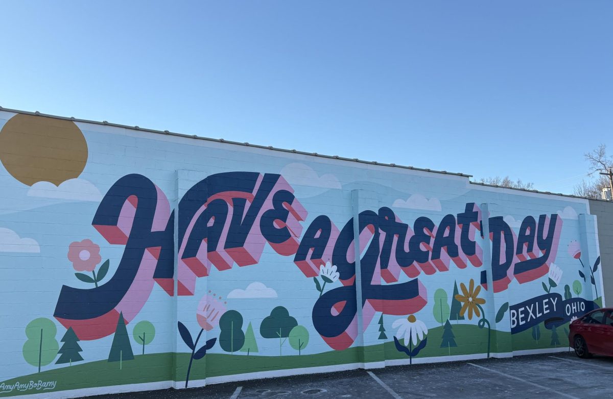 The mural located on the side of WesBanco Bank
was completed in September. 