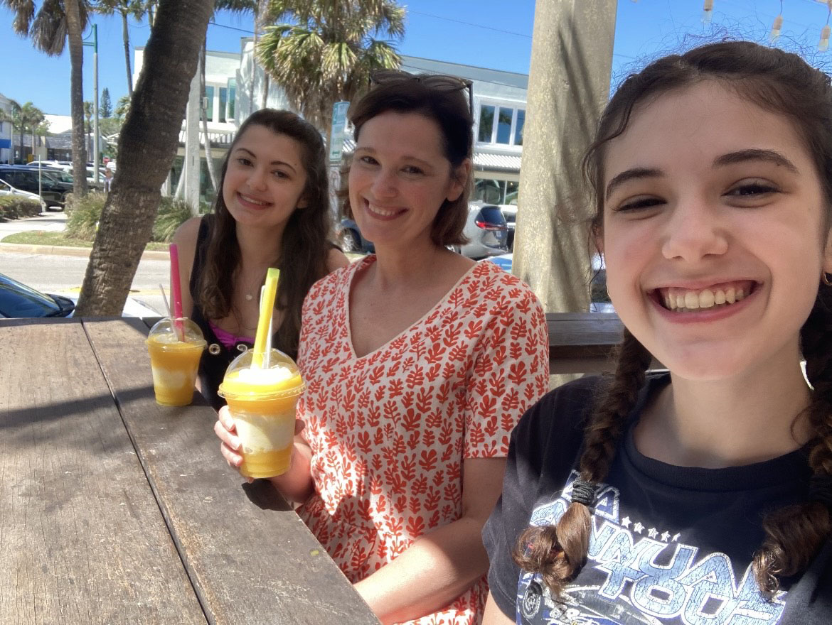 Former student Tess Hoch, science teacher Nikki Hoch and sophomore Tallulah Hoch spend time together on vacation.