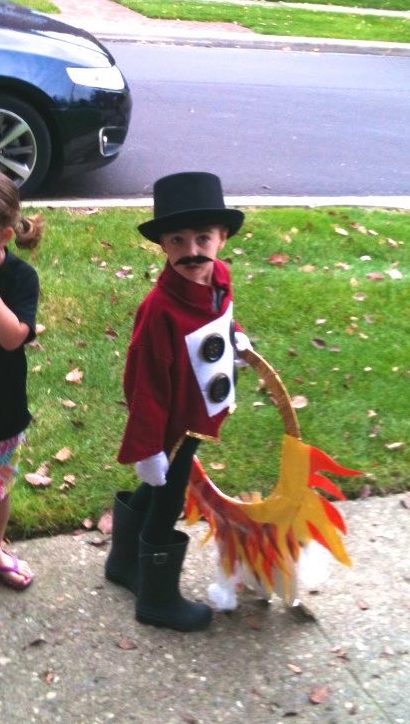 Sophomore Harrison Spring trick-or-treats in his ringmaster costume (photo courtesy of Harrison Spring). 