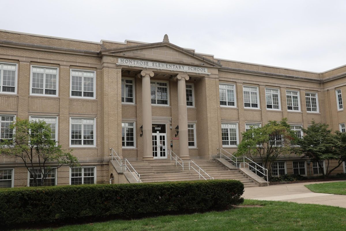 Main entrance of Montrose Elementary School.