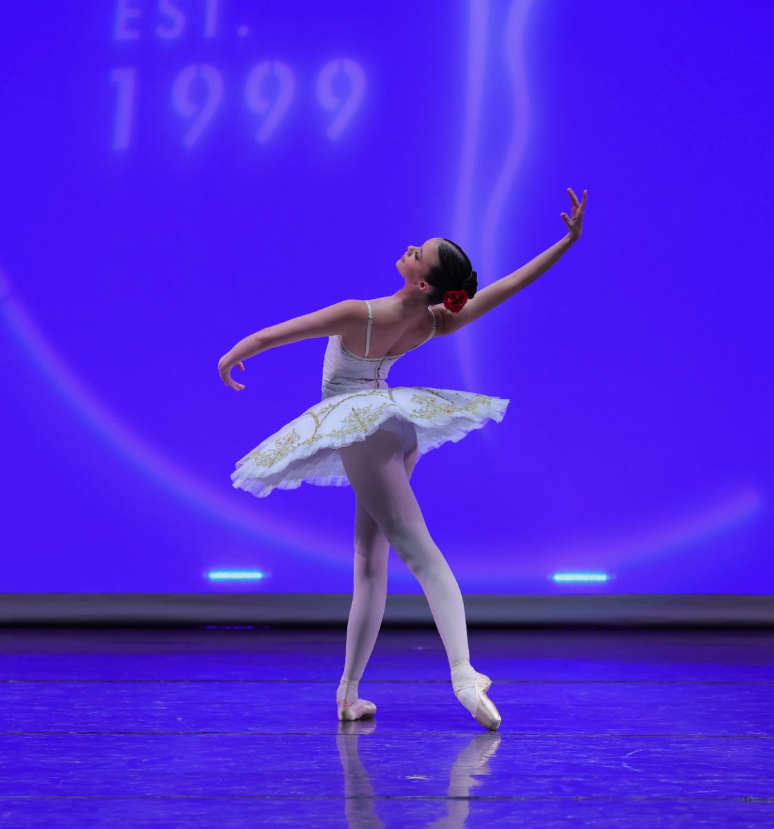 Senior Constance Cabanes performs on stage at the Youth America Grand Prix Jan. 17. (Photo courtesy of Constance Cabanes)